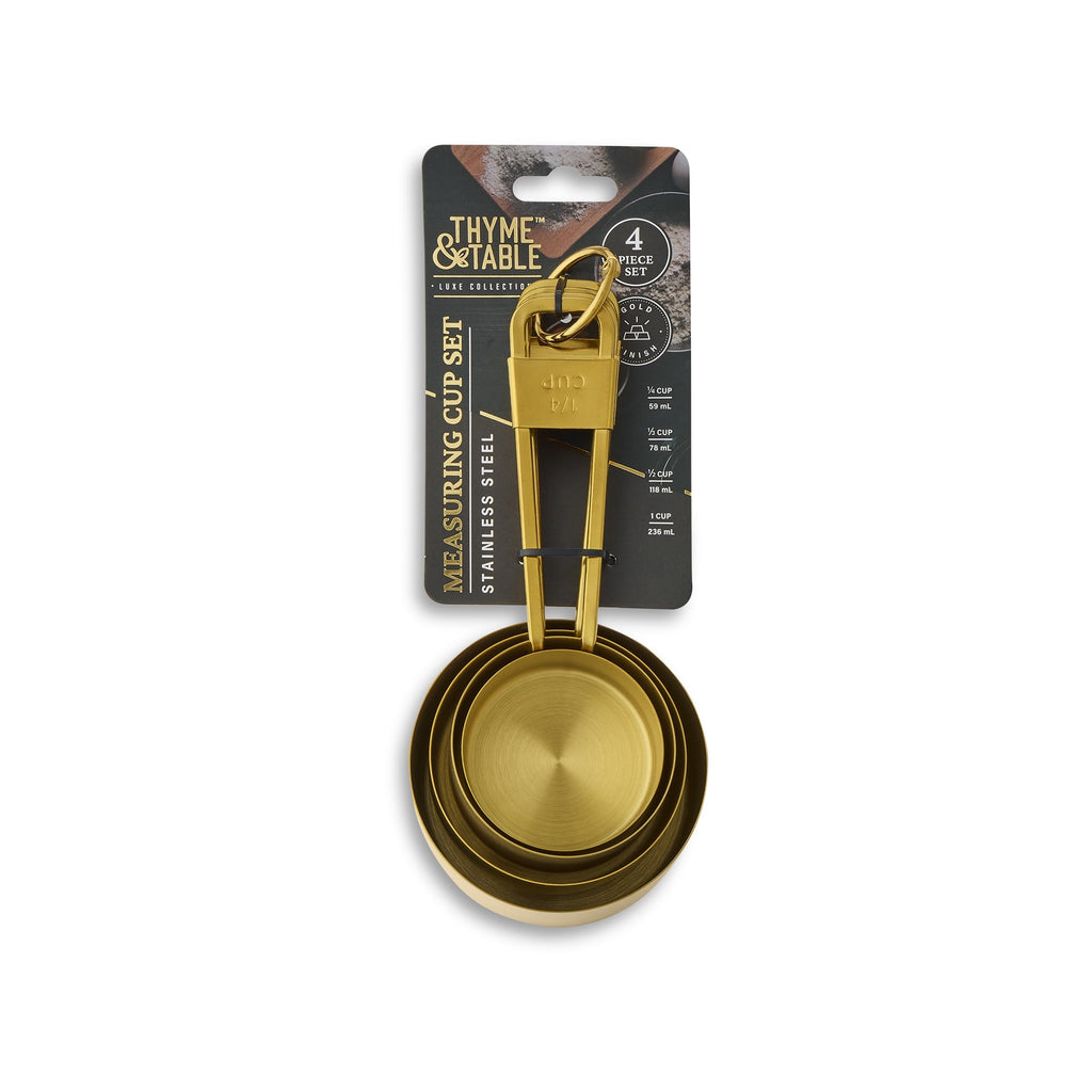 Thyme & Table 4-Piece Gold Stainless Steel Nesting Measuring Cup Set - Image 2