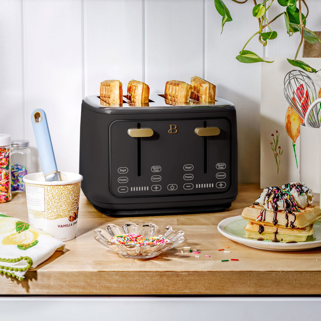 4-Slice Toaster with Touch-Activated Display, Black Sesame - Image 2