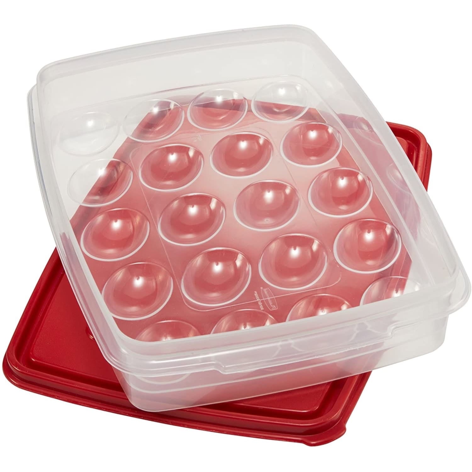 Egg Keeper Food Storage Container, Clear/Red, 1 Count - Image 3