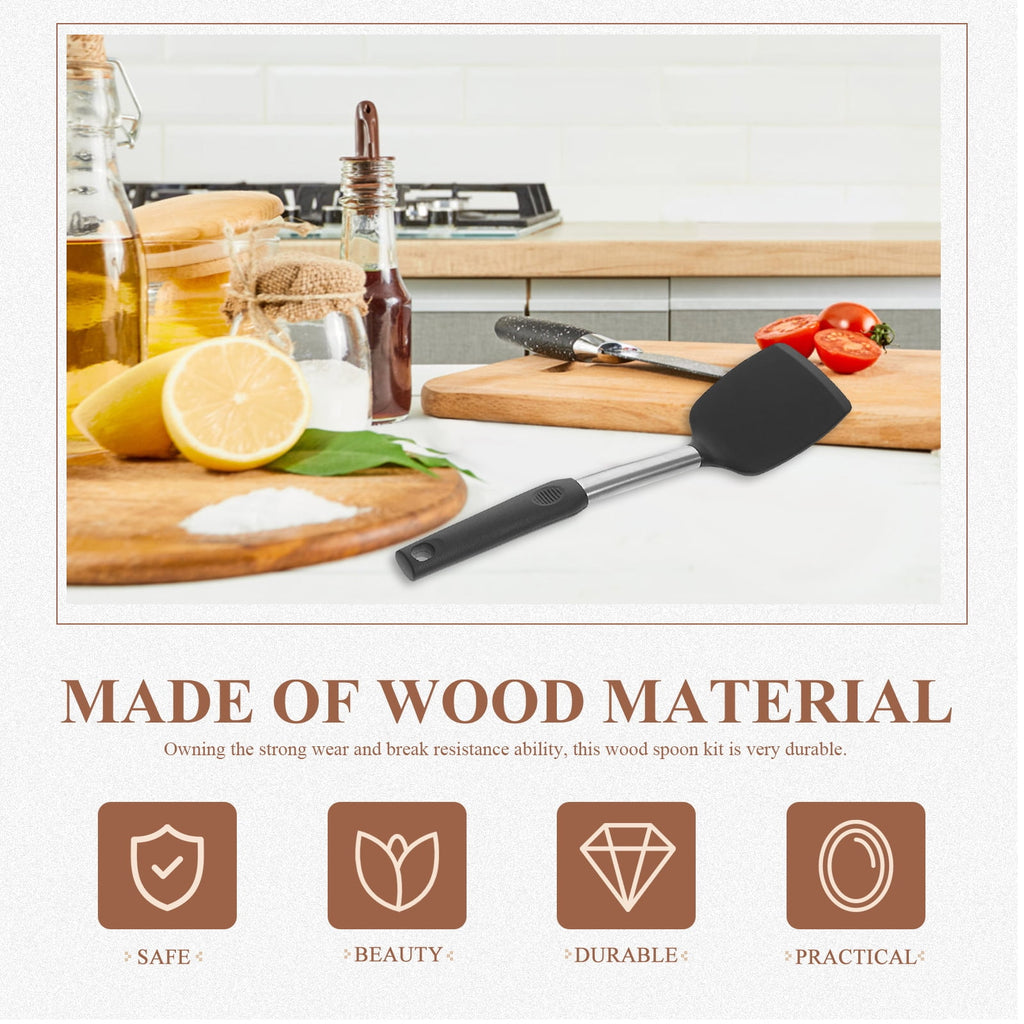 yuehuaidai 1 Set of Silicone Utensil Set Silicone Kitchen Utensils Set Silicone Cooking Utensils Kitchen Utensils Set - Image 6