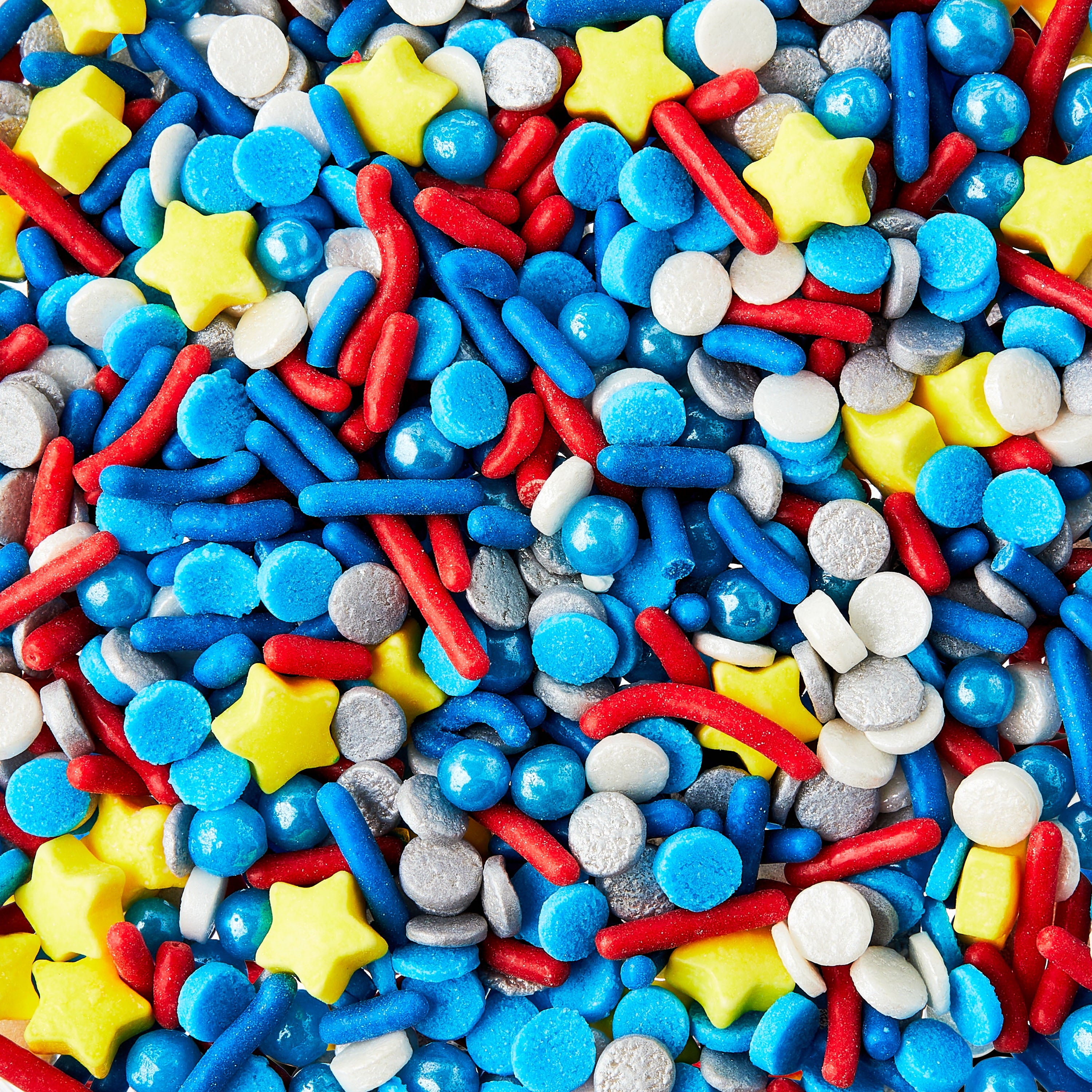 Silver Sequins & Stars Sprinkles, 2.5 oz - Image 3