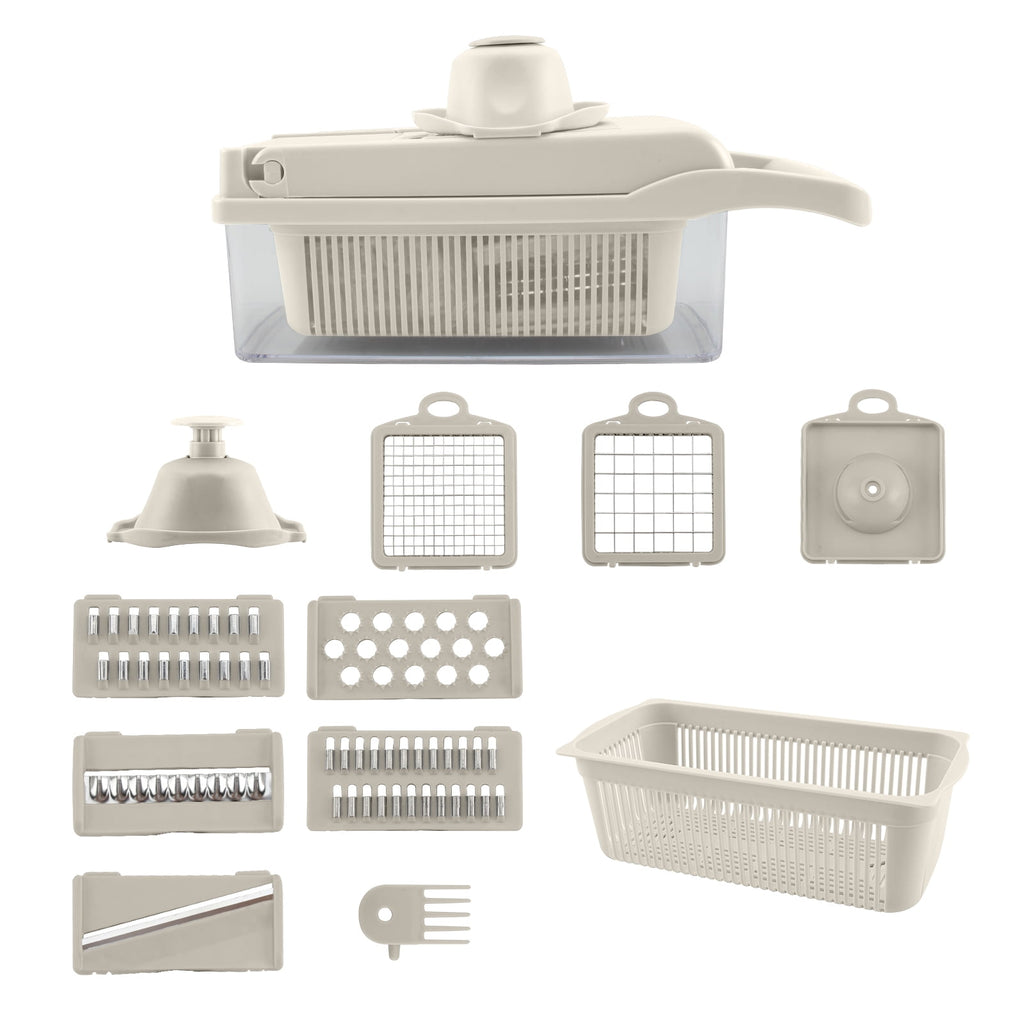 14-in-1 Hand Food Chopper, Dicer, & Slicer Container for Veggie, Cheese, Onion, & Potato, Versatile & Efficient Veget... - Image 4