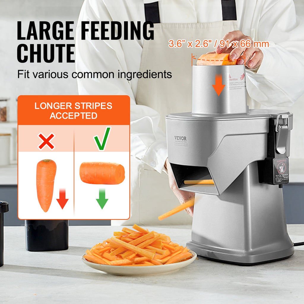 VEVOR Electric Vegetable Slicer, 4 in 1 Multifunctional Food Cutter, 200W Vegetable Chopper for Slicing Shredding Dicing and Slitting, with - Image 3