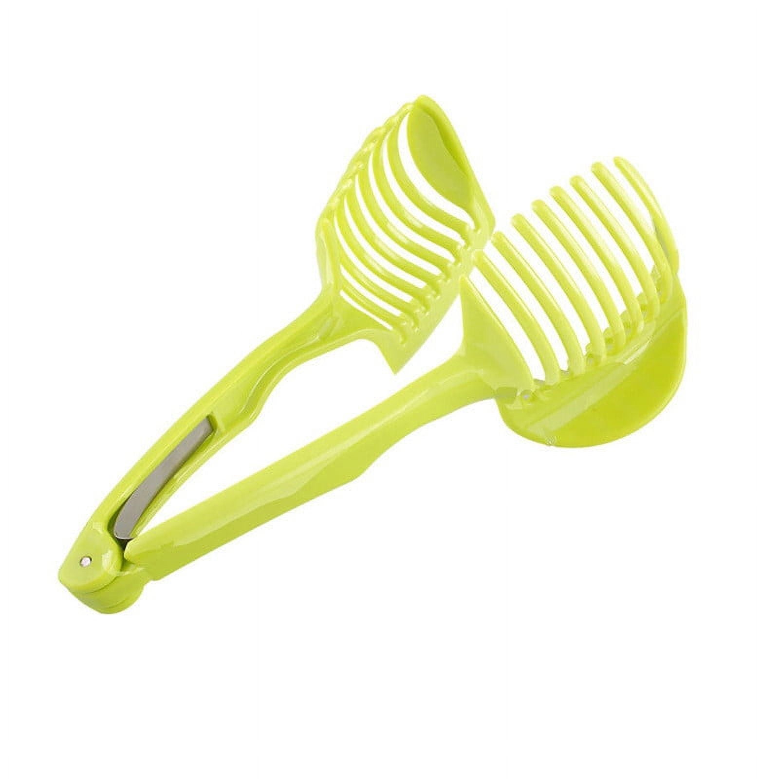 Iumwxz Handheld Lemon and Tomato Slicer, 3 Piece Kitchen Cutter Set for Fruit Cake and Vegetables, Plastic Manual Food Slicing Tool for Home - Image 2