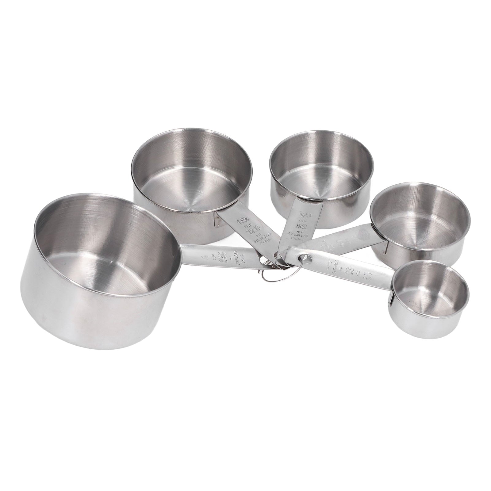 Stainless Steel Measuring Cups 5 Pack Set, Easy to Read Metal Measuring Cup With Scale Kitchen Cooking Baking Tool wi... - Image 6