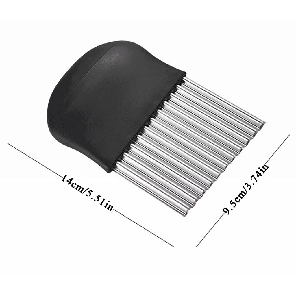 Potato Slicing Knife with Wavy Blade, Stainless Steel Curly Fry Cutter for Potatoes Vegetables Carrots, Manual Handhe... - Image 3
