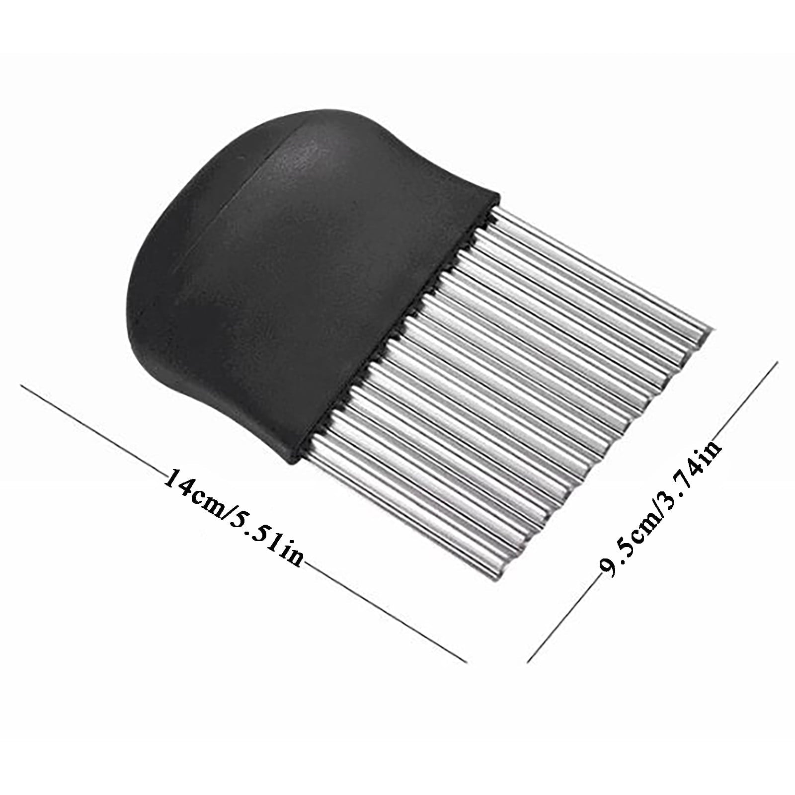 Potato Slicing Knife with Wavy Blade, Stainless Steel Curly Fry Cutter for Potatoes Vegetables Carrots, Manual Handhe... - Image 3