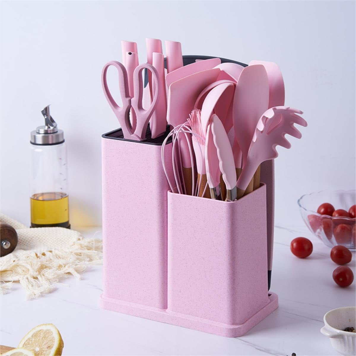 Kitchen Utensils Set- 19 Pcs Silicone Cooking Utensils Set for Nonstick Cookware-Silicone Spatulas Set, Kitchen Gadgets Tools, Pots and Pans - Image 4