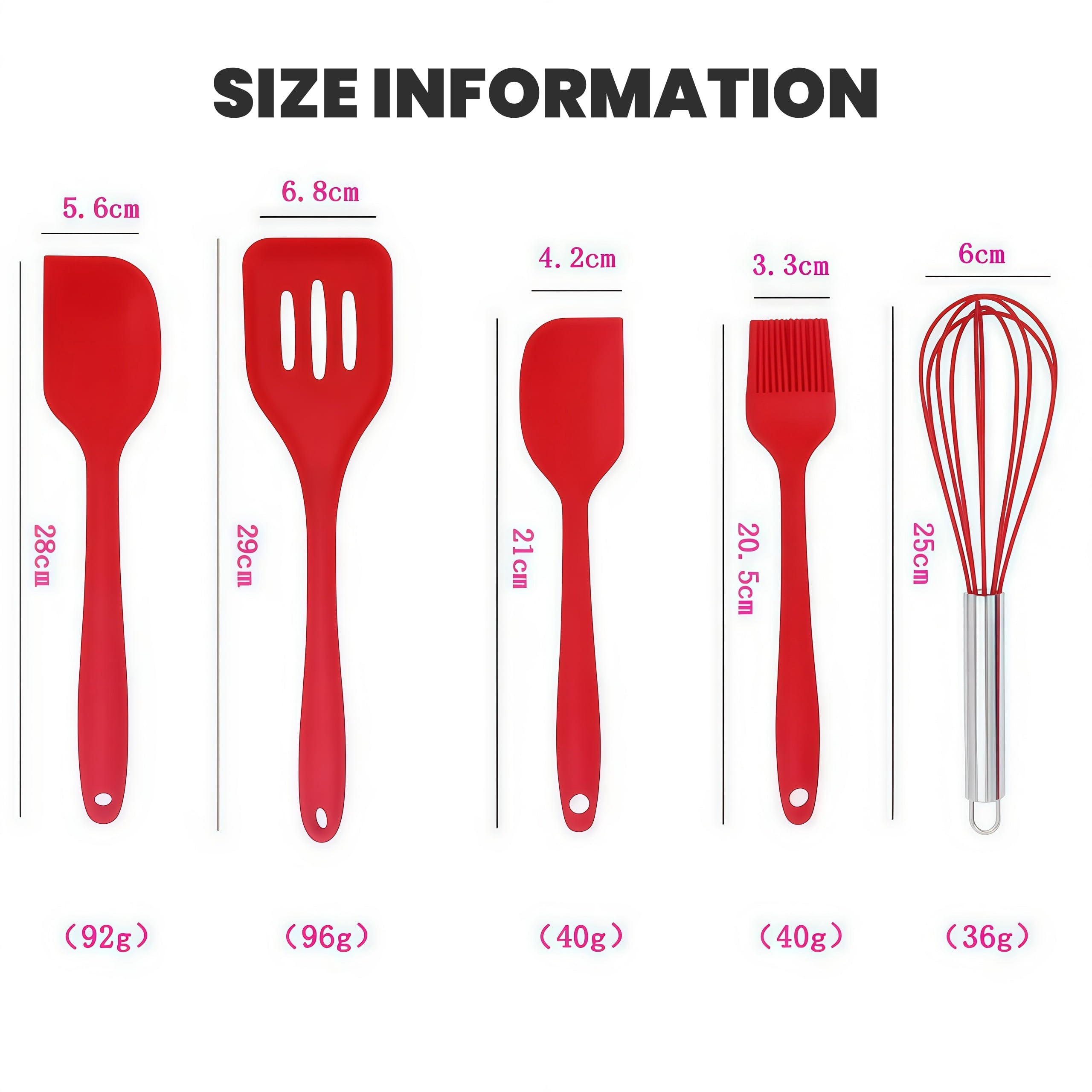 5 Piece Kitchen Utensil Set Silicone Baking Tools Kitchenware Essential - Image 2