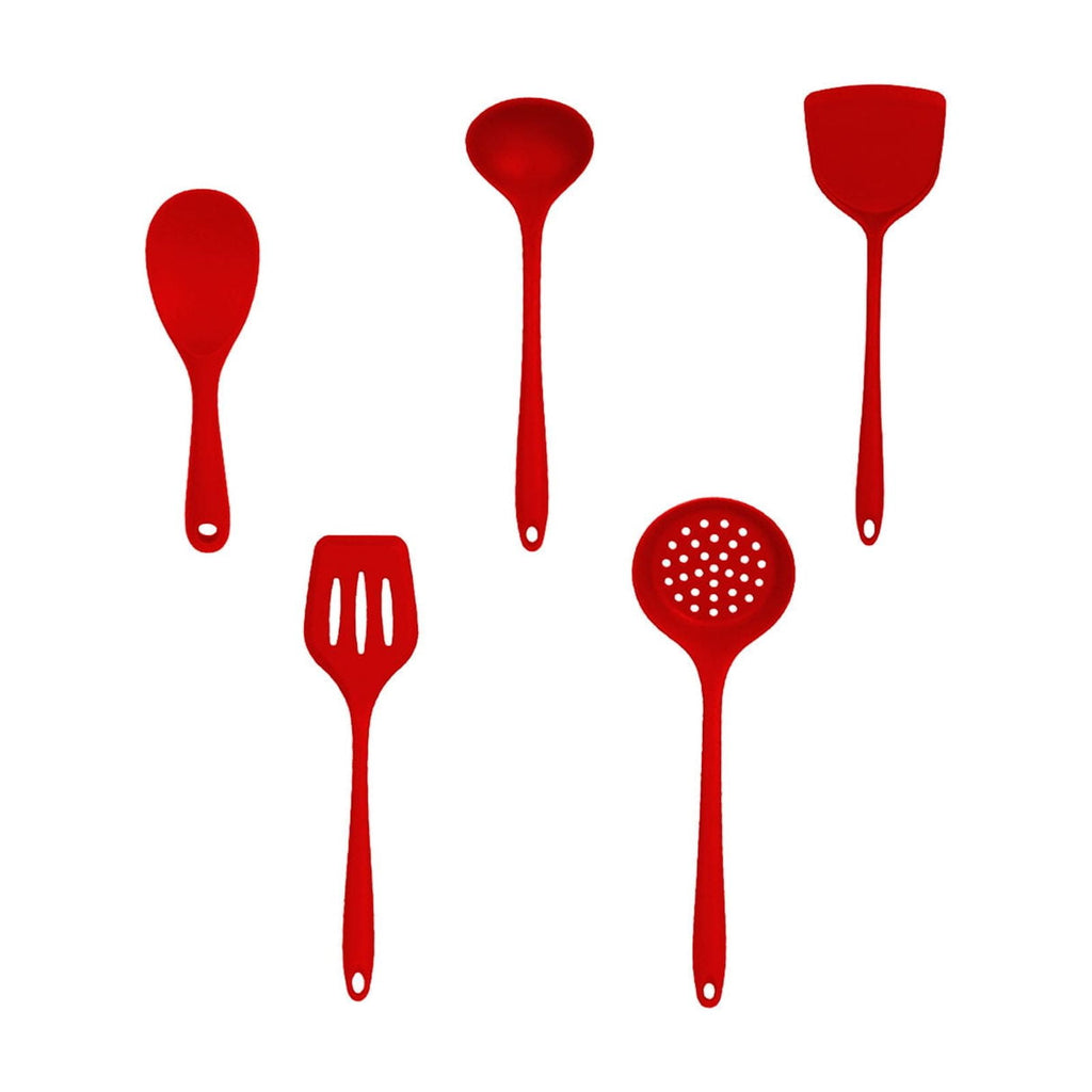 FHBVT Multifunctional Kitchenware Set, 5-Piece Silicone Utensils for Cooking, Easy-to-Clean Kitchen Tools, Heat-Resistant Spatulas and Spoon - Image 2