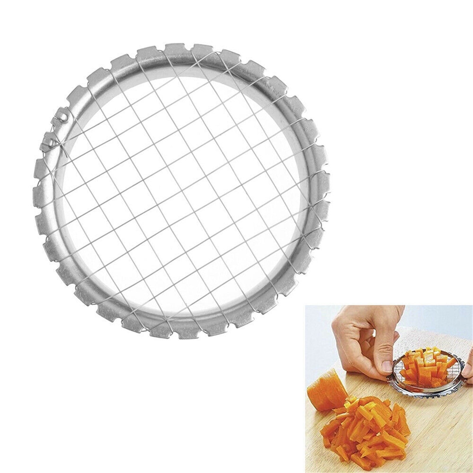 Potato Slicer and Masher | Hand Press Vegetable Cutter for Potatoes, Carrots, Mushrooms | Stainless Steel Kitchen Too... - Image 4