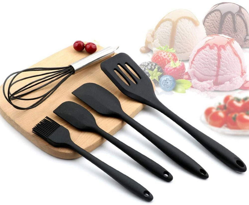 5Pcs Silicone Cooking Utensil Sets, Nonstick Cooking Utensil Resistant Silicone Cooking Utensils Set - Image 2