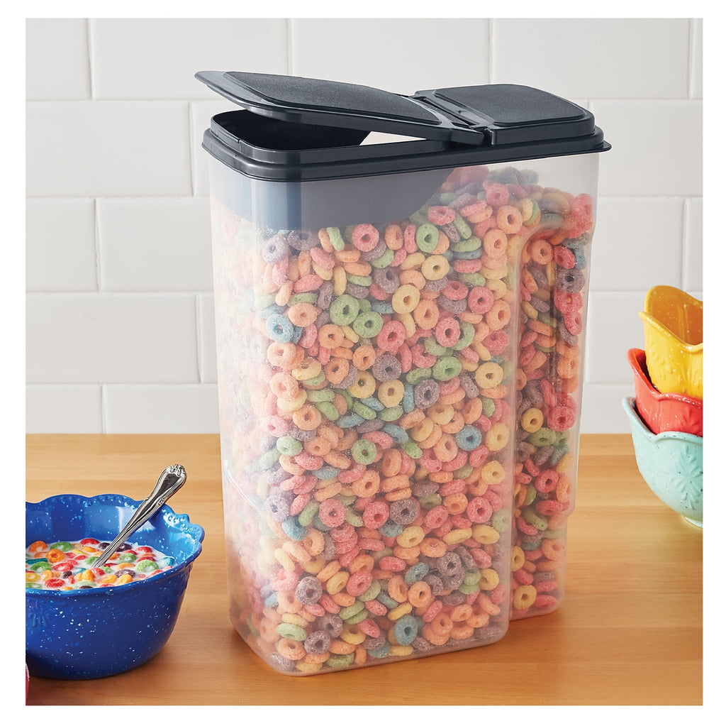Clear Plastic Cereal Dispenser with Lid, 32 Cup Airtight Cereal Storage Container for Pantry Organization and Dry Foo... - Image 4