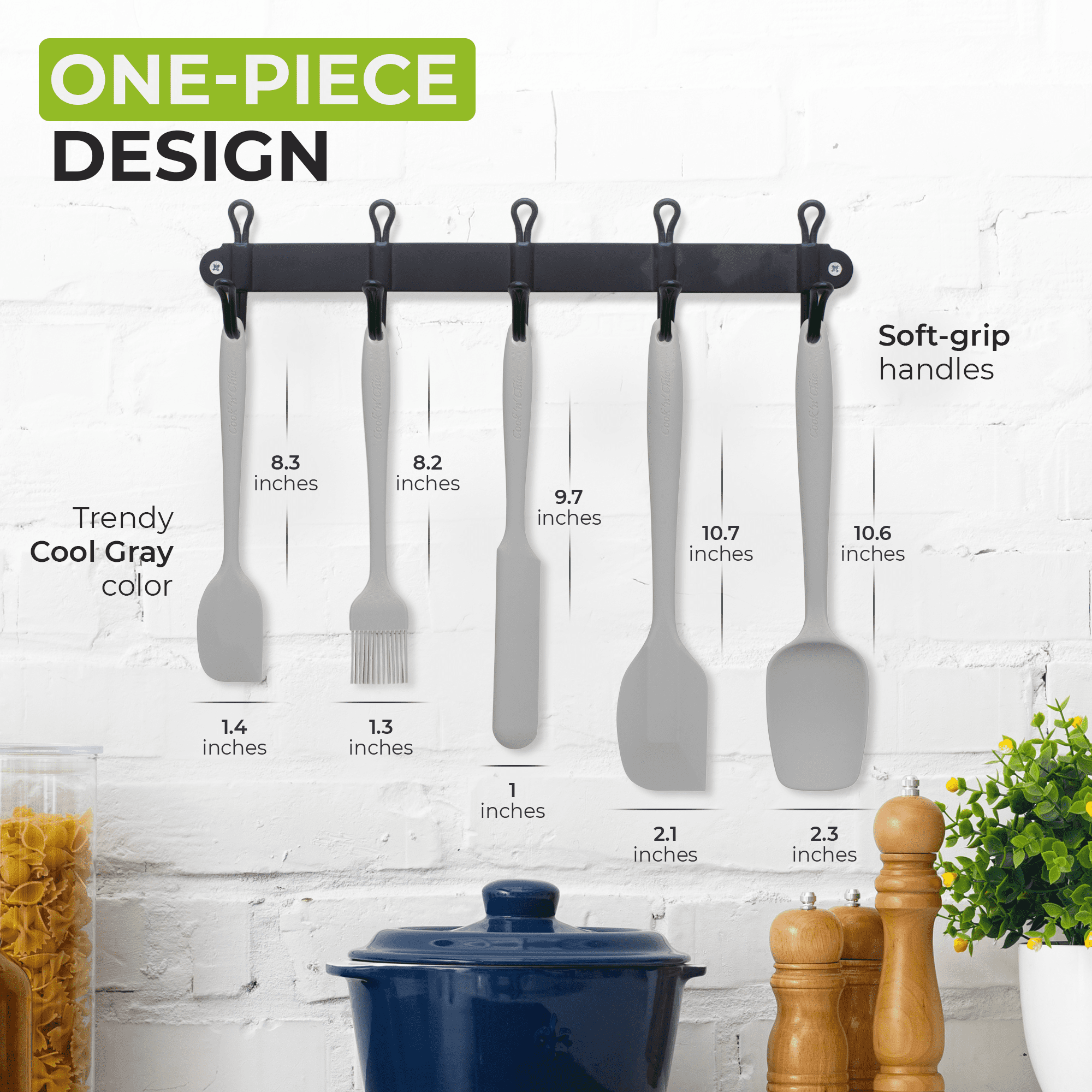 Kitchen Utensils Set | Cooking Set | Platinum Silicone | Durable | Food Safe | Steel Inner Core | Soft Edges | Baking... - Image 4