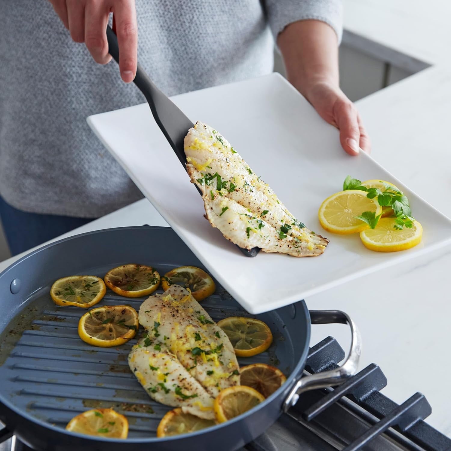 Silicone 3 Piece Cooking Utensil Set with Steel , Heat-Resistant Nonstick Kitchen Tools - Image 2