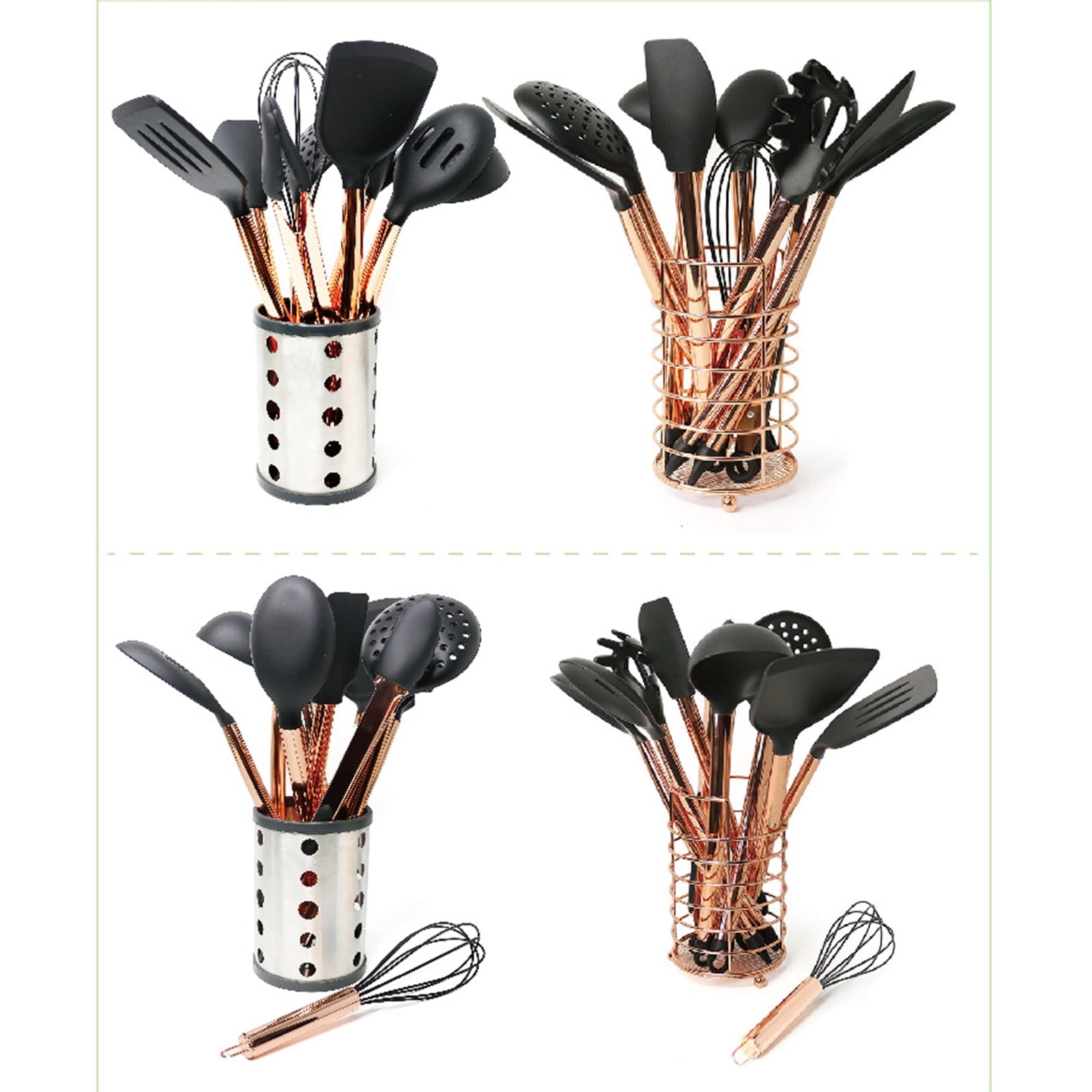 Set of 11 Kitchen Cooking Utensils Stainless Steel Handle Kitchen Cooking Gadget - Image 4