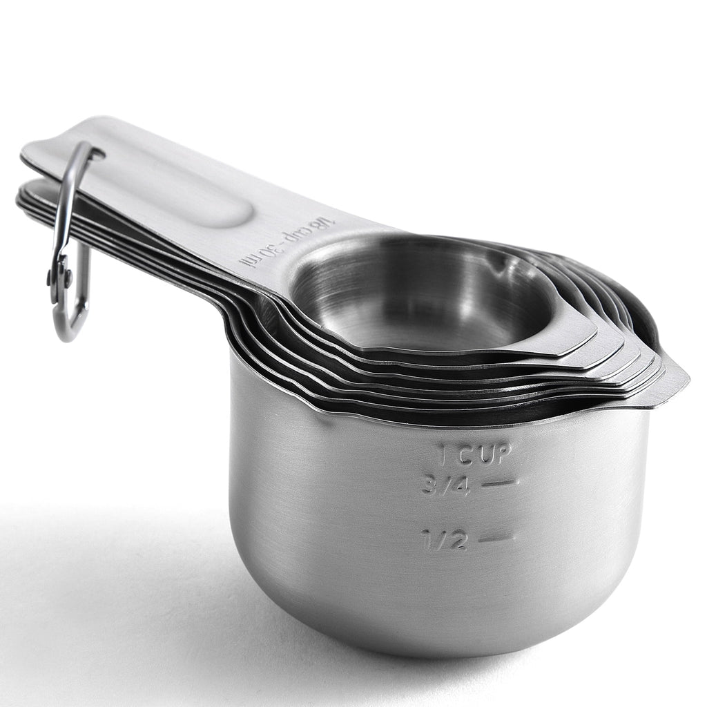 Stainless Steel Measuring Cups, Kitchen Tools with Easy to Read Markings for Measuring Dry or Liquid Ingredients, Set... - Image 4