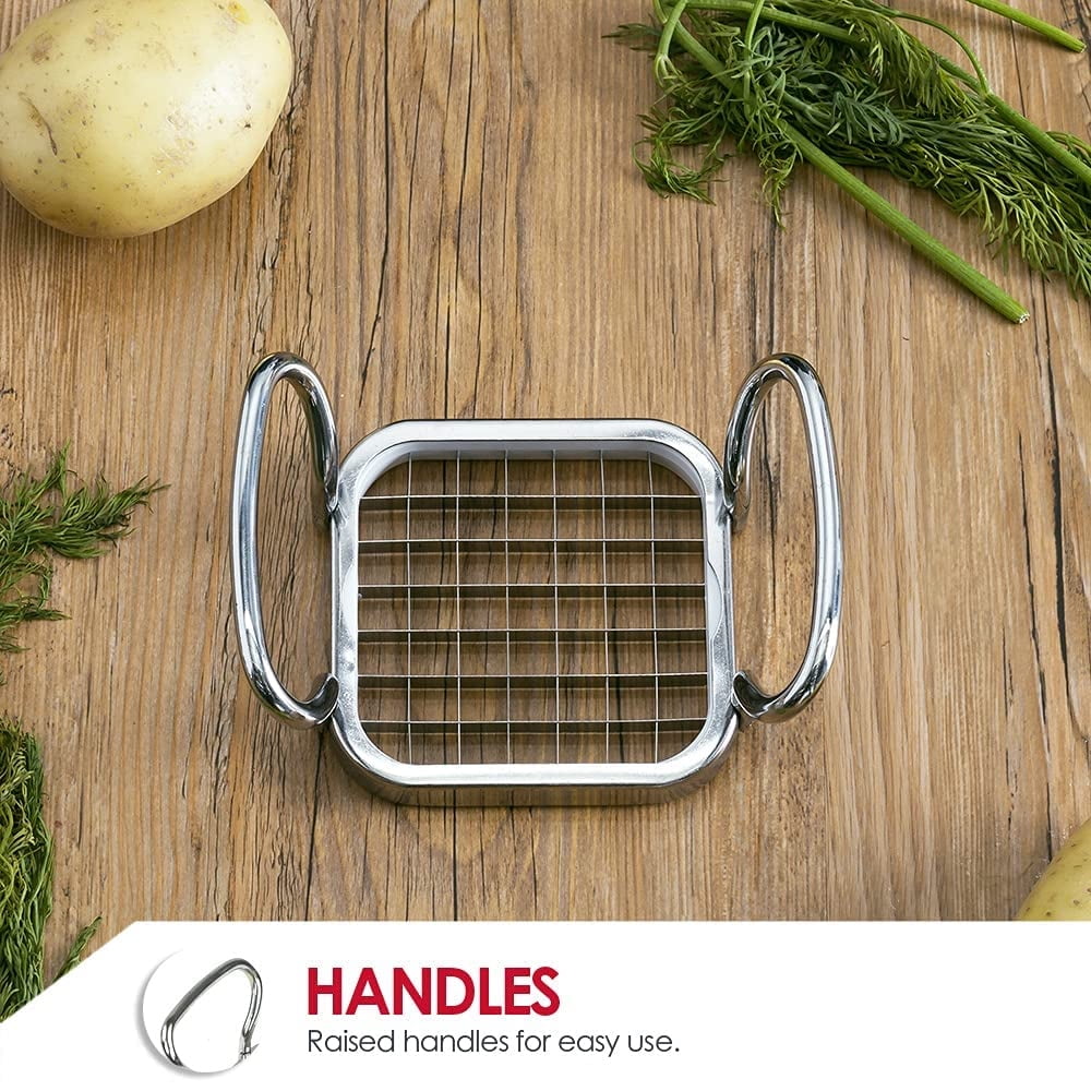 Home Basics French Fry Cutter Stainless Steel, Silver - Image 6