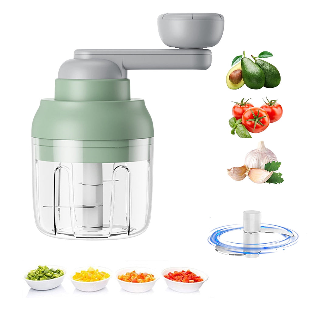 SouMaox Manual Food Chopper, Efficient Kitchen Prep Tool, Durable Stainless Steel Blades Easy Pull Cord, Good for Mincing Garlic Ginger Herb - Image 3