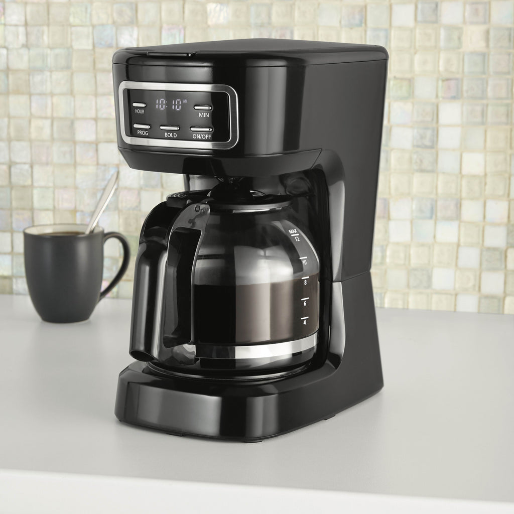 12-Cup Black Programmable Drip Coffee Maker - Image 2