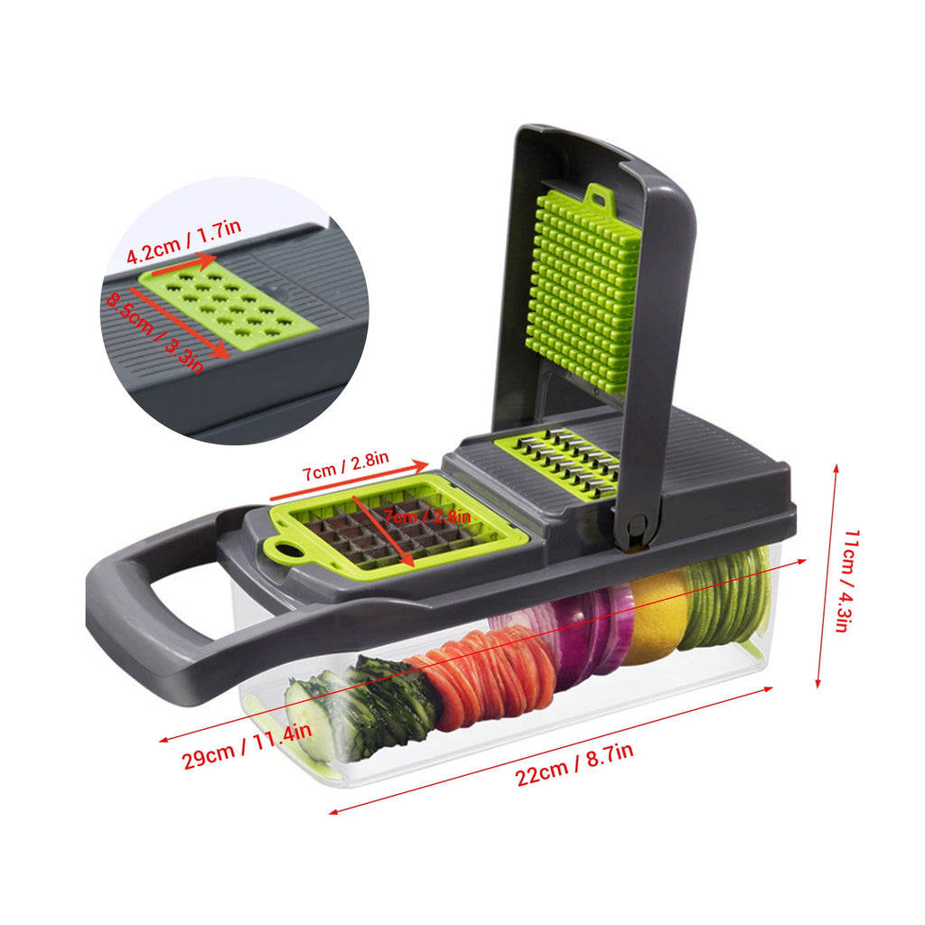 14 in 1 Vegetable Chopper, Pro Onion Chopper, Multifunctional Food Chopper, Kitchen Vegetable Slicer Dicer Cutter,Veg... - Image 3