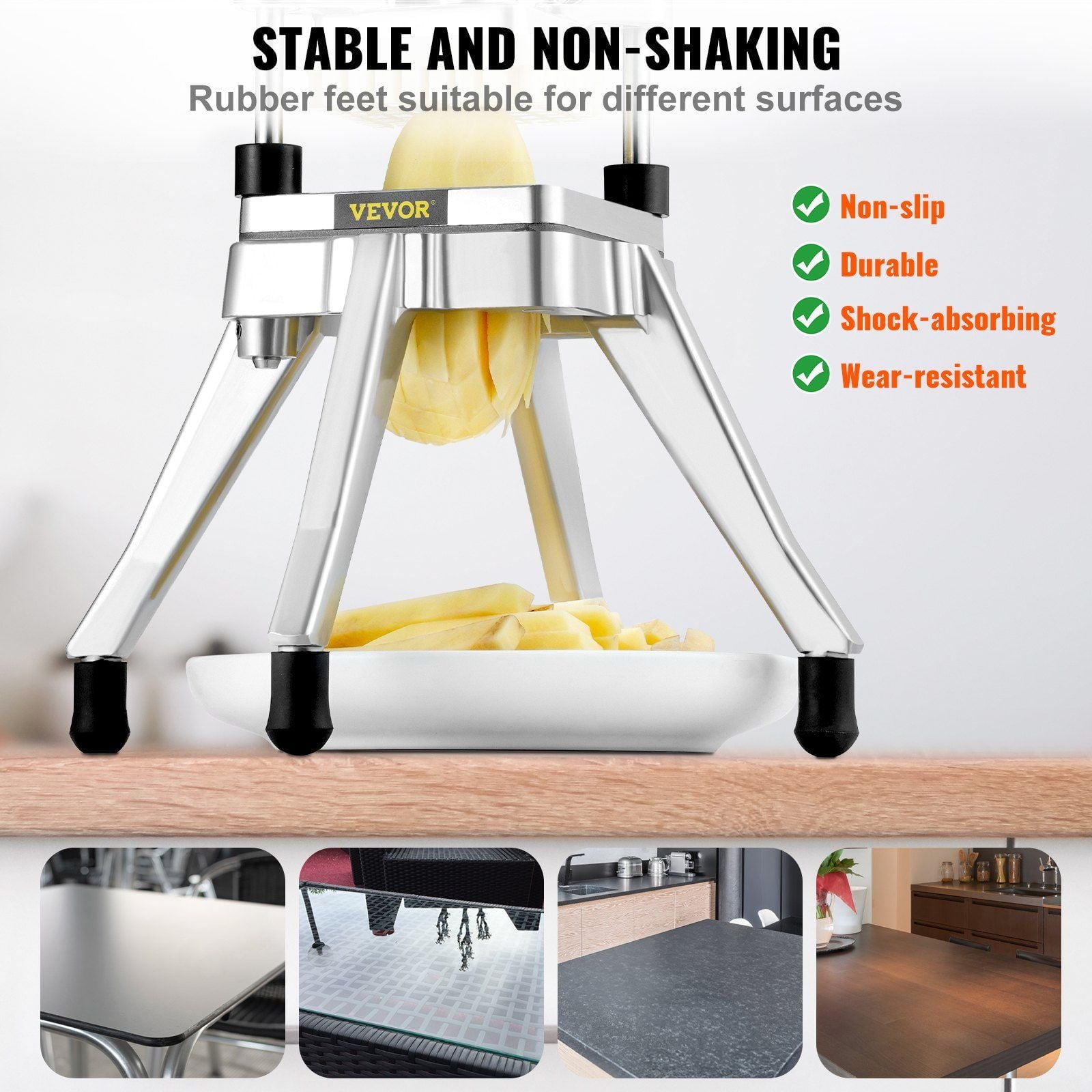 Kattex Commercial Vegetable Fruit Chopper - Heavy Duty 1/4" Stainless Steel Blade, Professional Food Dicer & Onion Slicer for Tomato, Pepper - Image 5