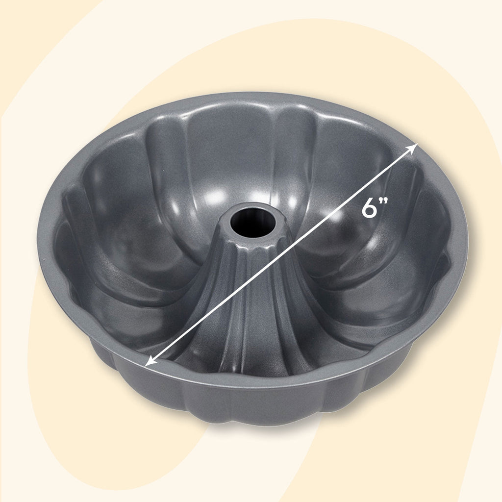 Everyday Non-Stick Bundt Cake Pan 6" Fluted Tube Baking Pan, Packaging May Vary - Image 3