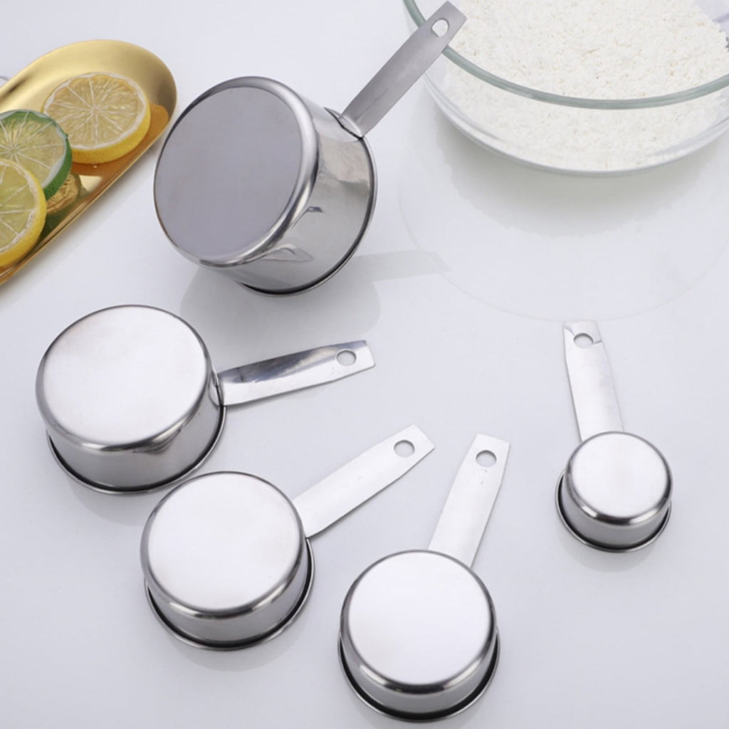 Curated Selection Premium 5 Piece Stainless Measuring Cup Set Accurate Kitchen Cooking Tools for Precise Liquid and D... - Image 6