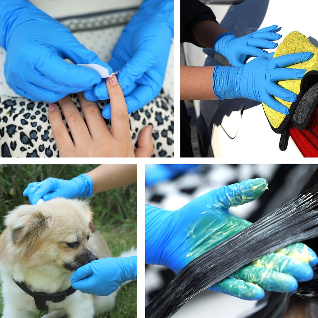 Nitrile Disposable Gloves 200 Count, Blue Nitrile Medical Exam Gloves, Powder Free, Latex Free, Food Grade Cooking Wo... - Image 3