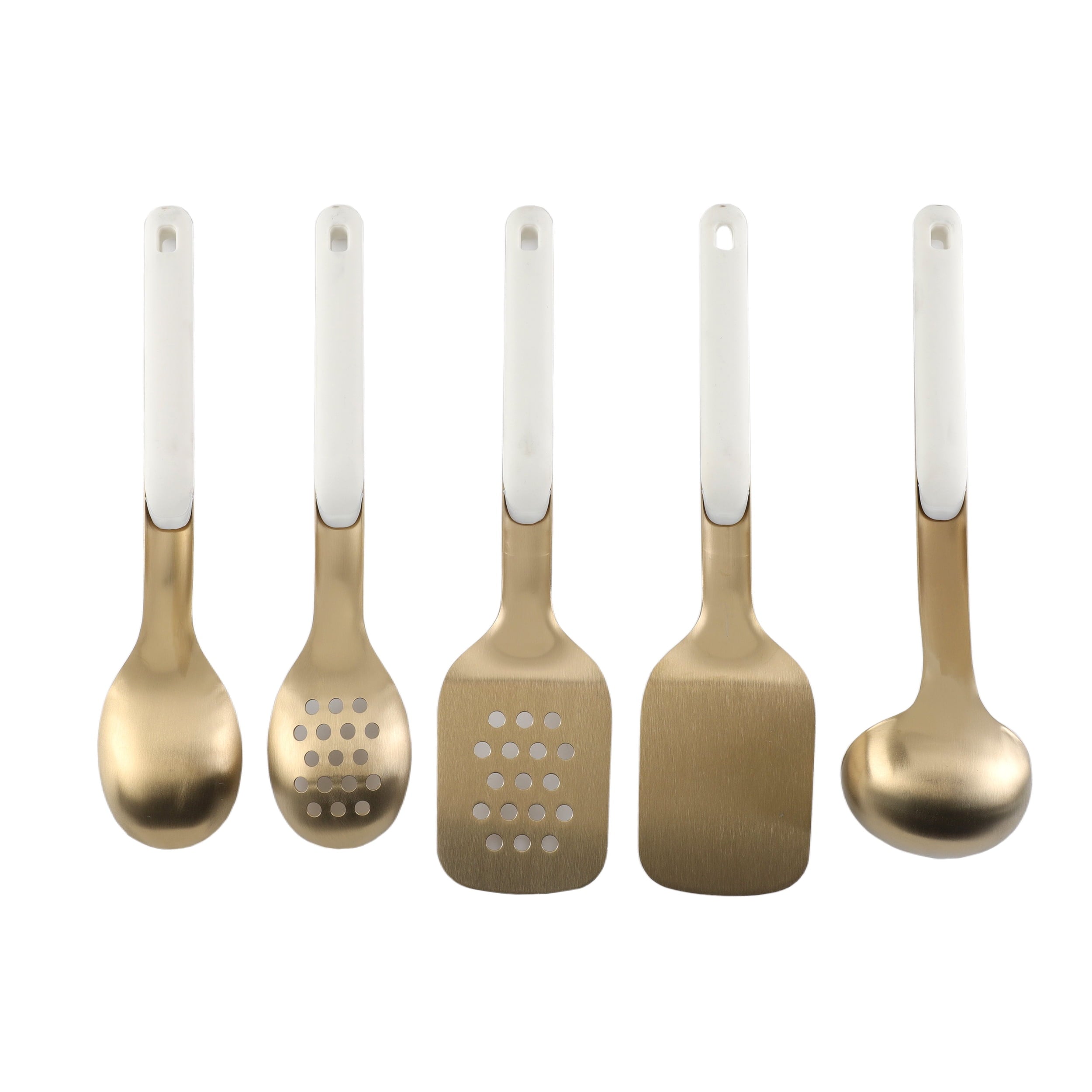 5-Piece Stainless Steel Utensil Set Gold, Durable & Stylish Kitchen Tools - Image 2