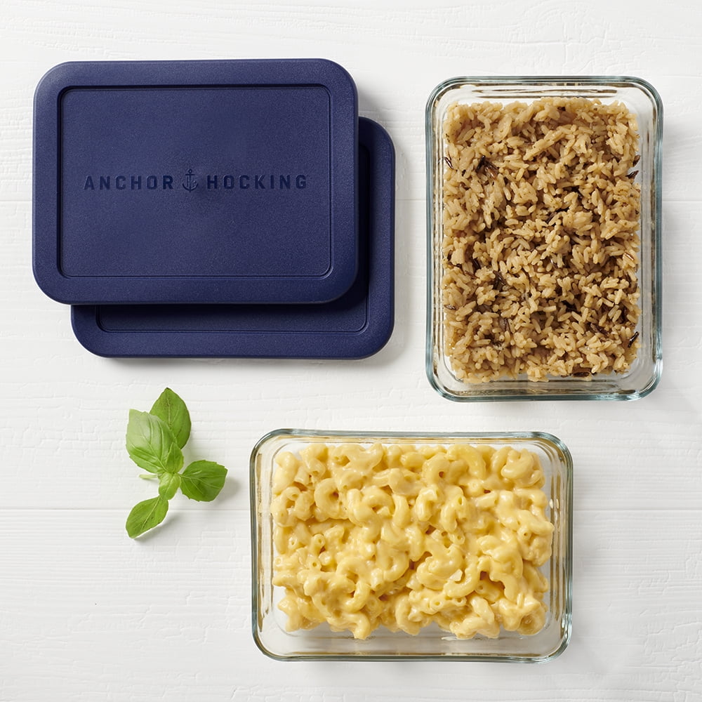 Glass Food Storage Containers with Lids, 3 Cup Rectangular, Set of 2 - Image 4