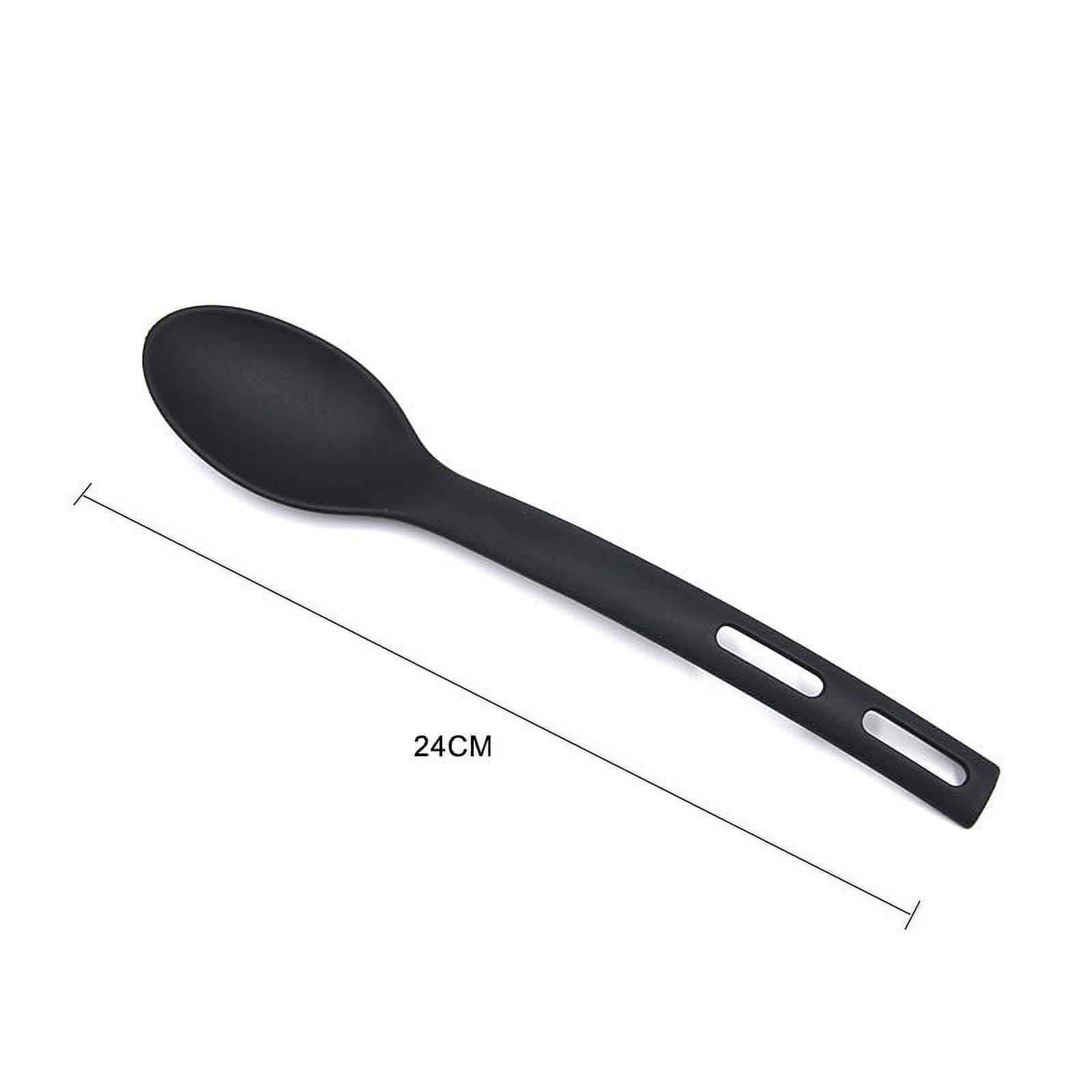 3 PCS Anti-Scratch Nylon Kitchen Utensils Set, Kitchen Cooking Tools Mini Nylon Kitchen Utensils Set Slotted Turner Solid Spoon Fork Childre - Image 5
