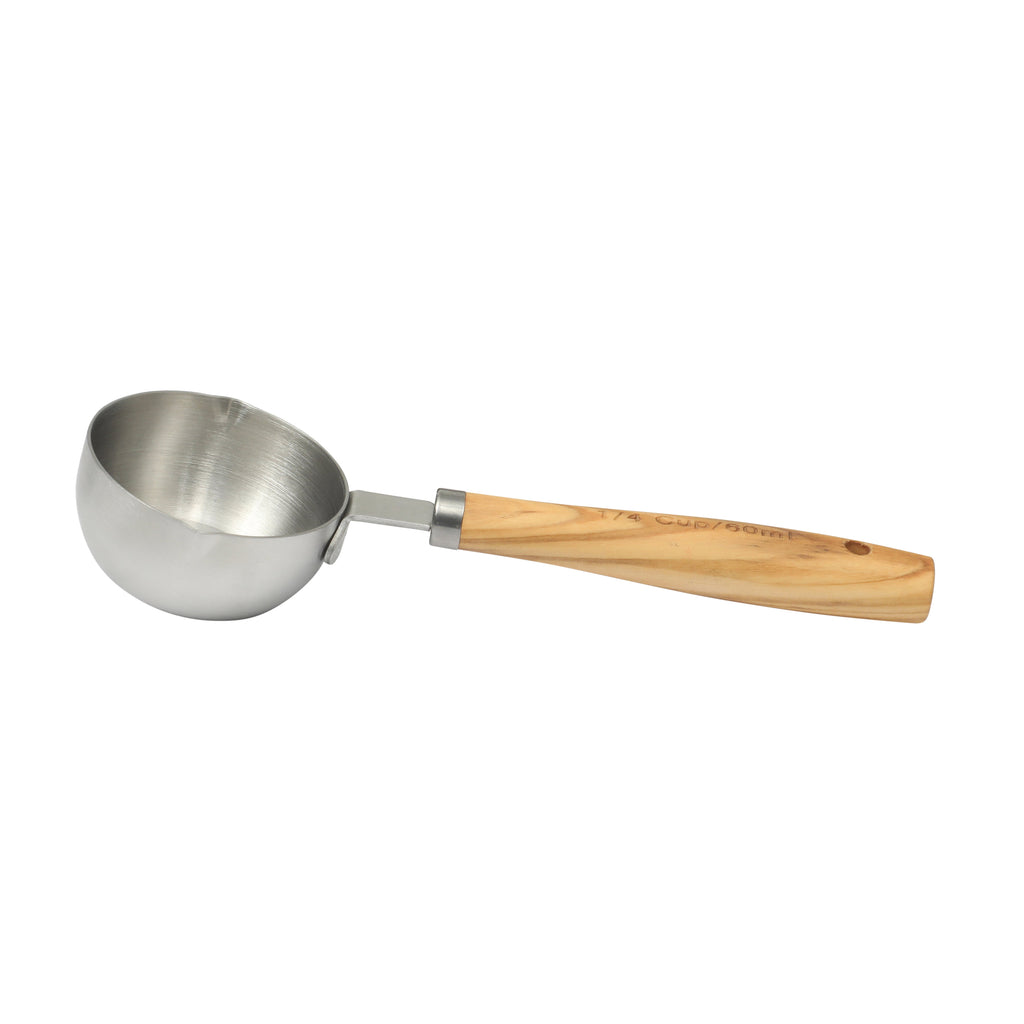 The Pioneer Woman 4-Piece Stainless Steel Measuring Cup Set for Cooking with Olivewood Handles - Image 6