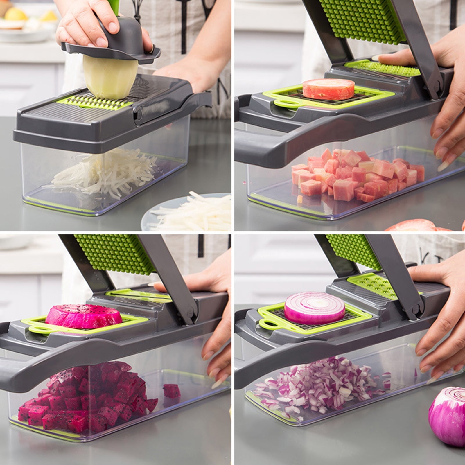 14 in 1 Vegetable Chopper, Pro Onion Chopper, Multifunctional Food Chopper, Kitchen Vegetable Slicer Dicer Cutter,Veg... - Image 4