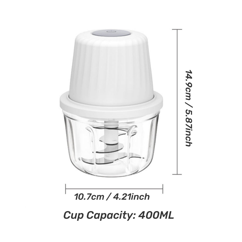 Electric Garlic Chopper, Large Capacity Onion Chopper with 6 Blades & Separation Partition, Mini Portable Kitchen Cho... - Image 2