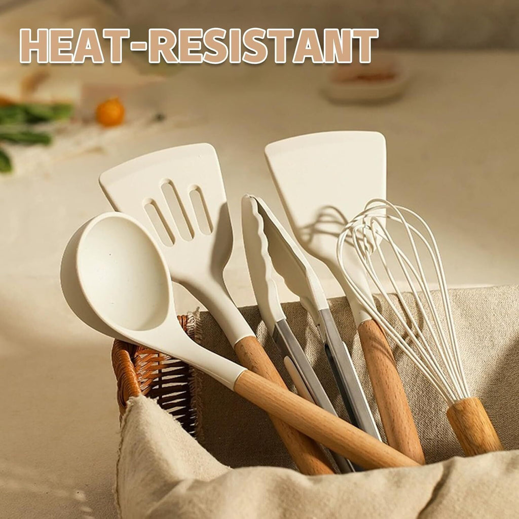 Kitchen Utensil Set-Silicone Cooking Utensils-33 Kitchen Gadgets & Spoons for Nonstick Cookware-Silicone Spatula Set-Best Kitchen Tools, Use - Image 5