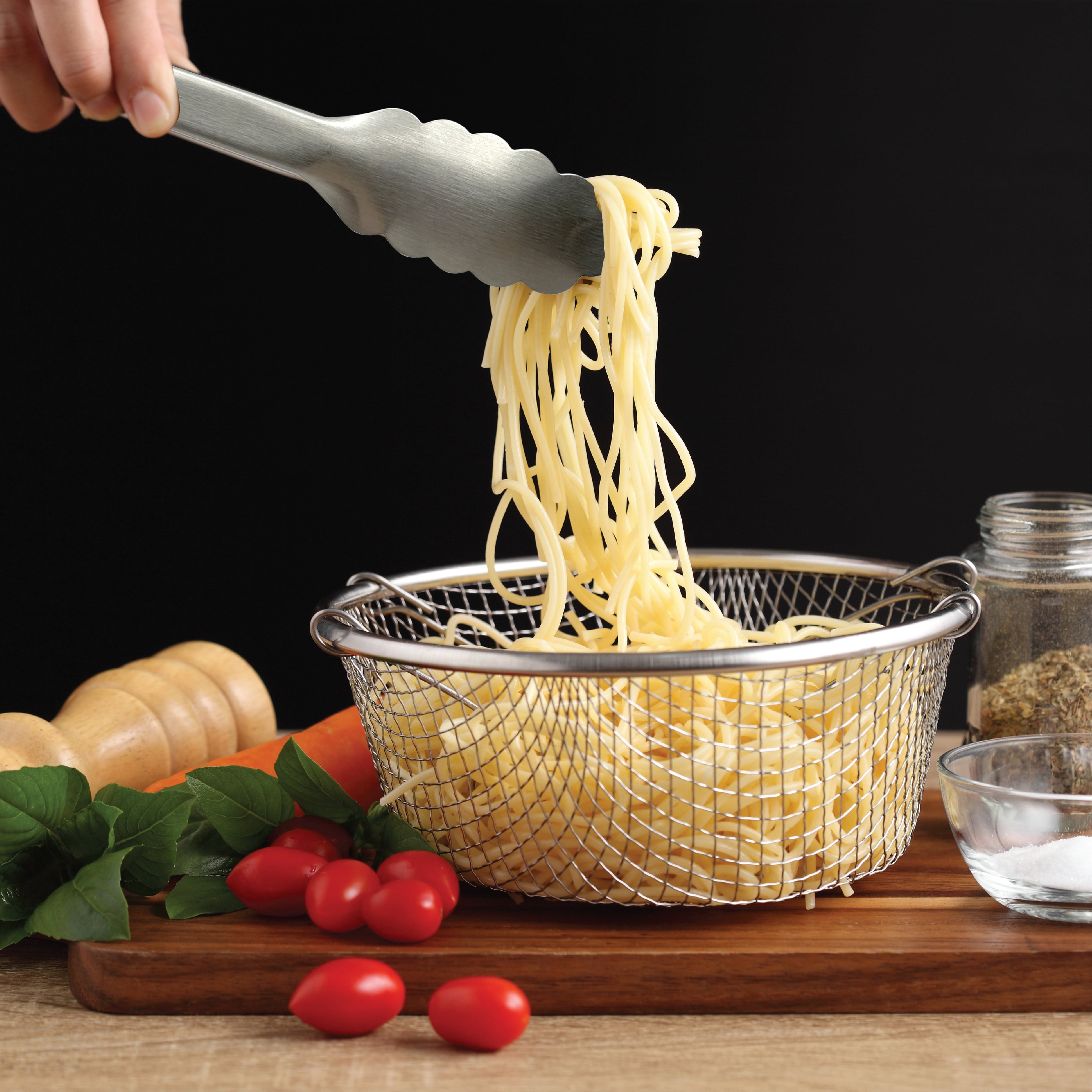 JUST COOK 3-Piece Nylon & Acadia Kitchen Essentials Cooking Utensils Set, Black - Image 2