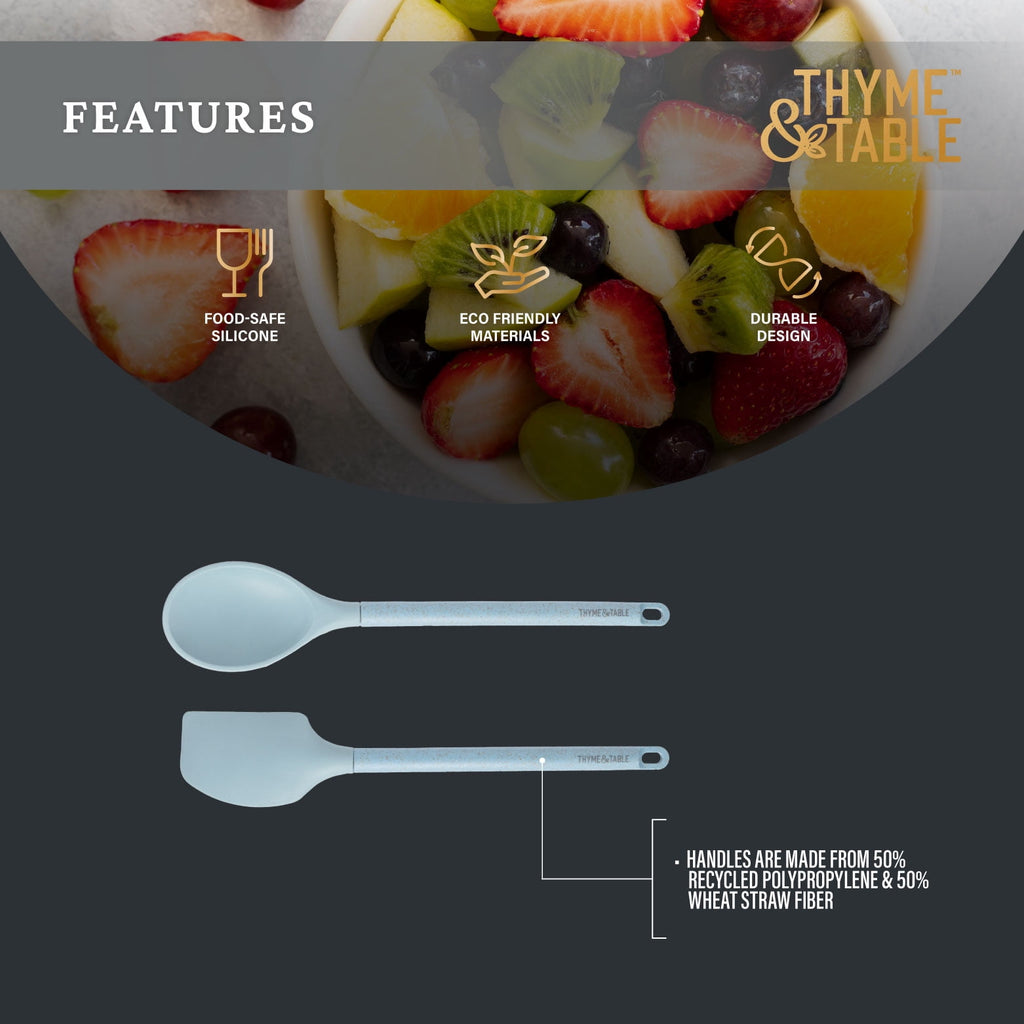 2-Piece Spatula & Spoon with Recycled Wheat Fiber Handle - Image 5