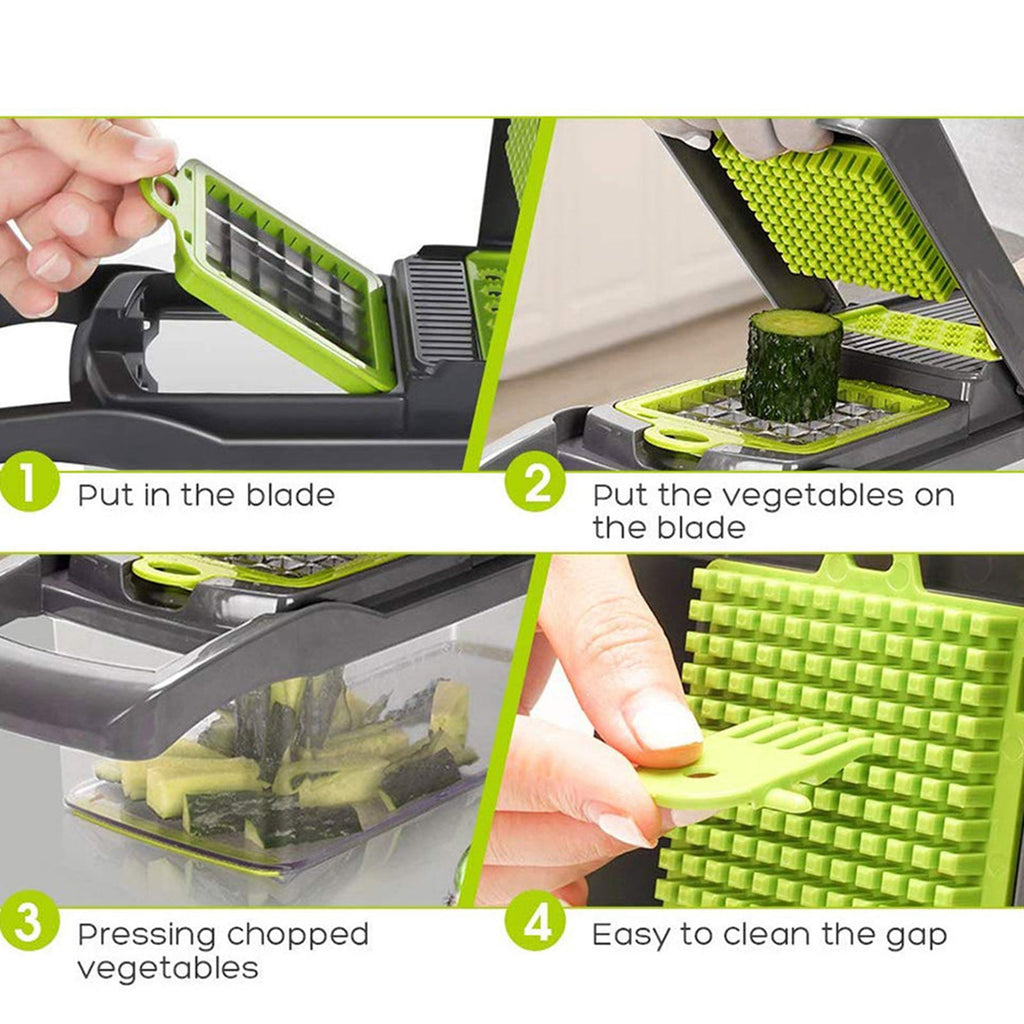 14 in 1 Vegetable Chopper, Pro Onion Chopper, Multifunctional Food Chopper, Kitchen Vegetable Slicer Dicer Cutter,Veg... - Image 5