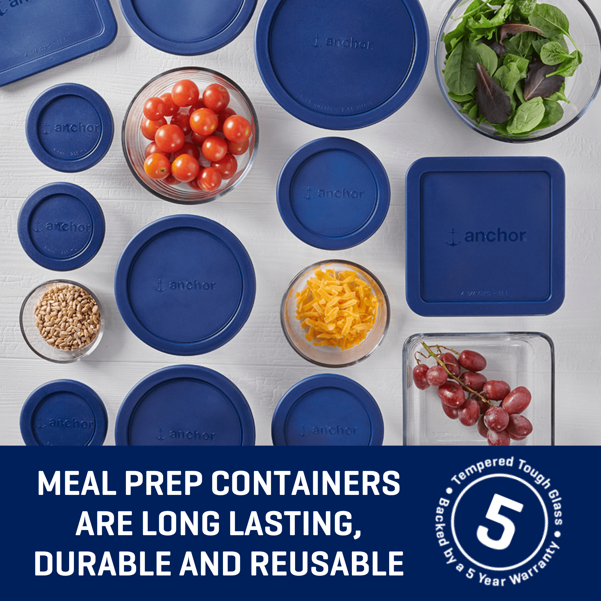 Glass Food Storage Containers with SnugFit Lids, 30 Piece Set - Image 4