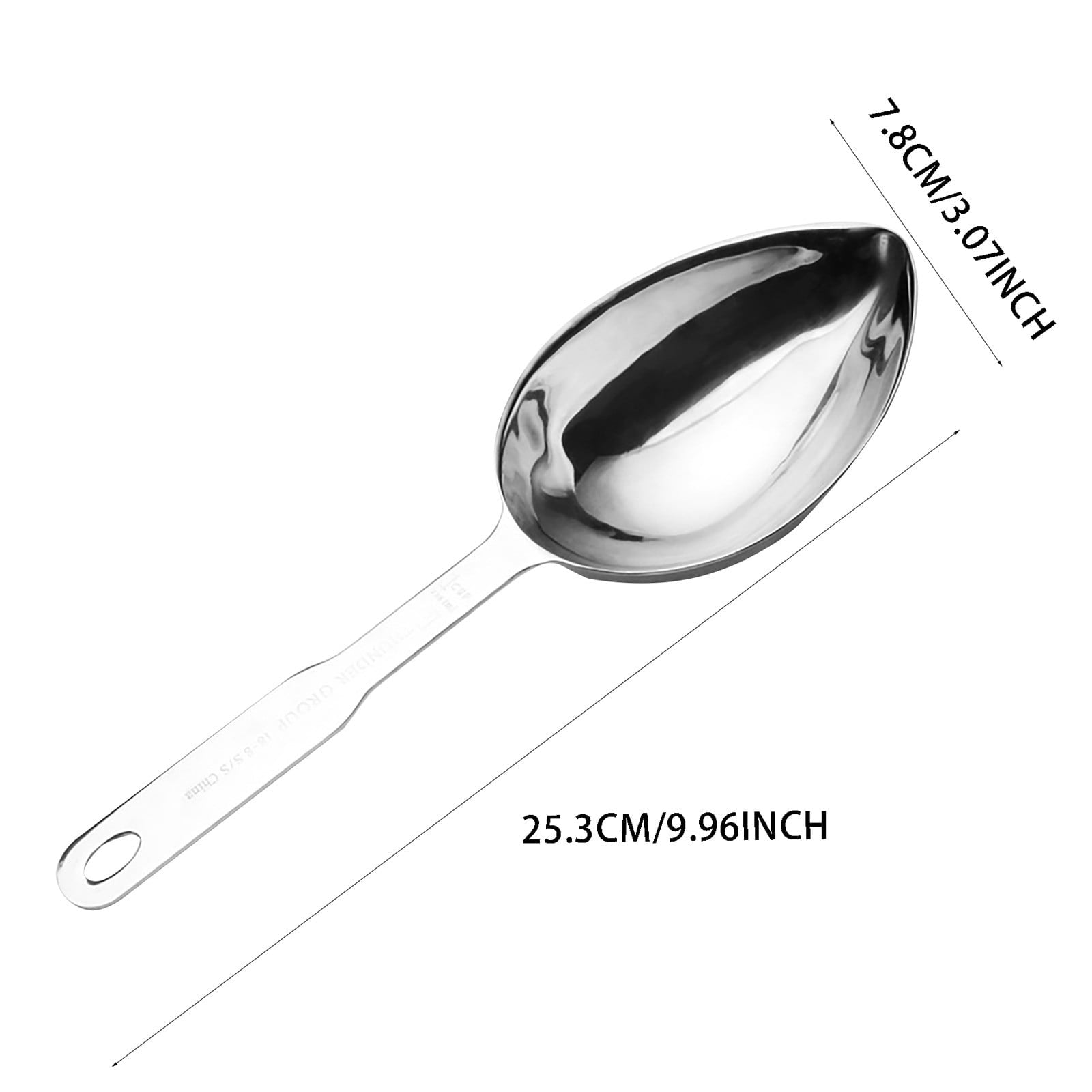 Lssam Stainless Steel Measuring Cups 1 Cup Oval Measuring Scoop Durable Kitchen Tools Dishwasher Safe - Image 3