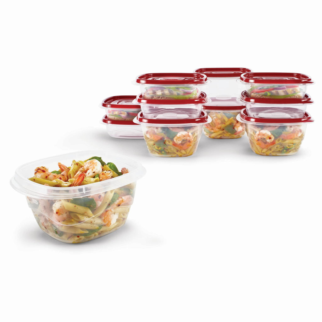 TakeAlongs Square Food Storage Containers, Ruby Red, 10 pack - Image 3