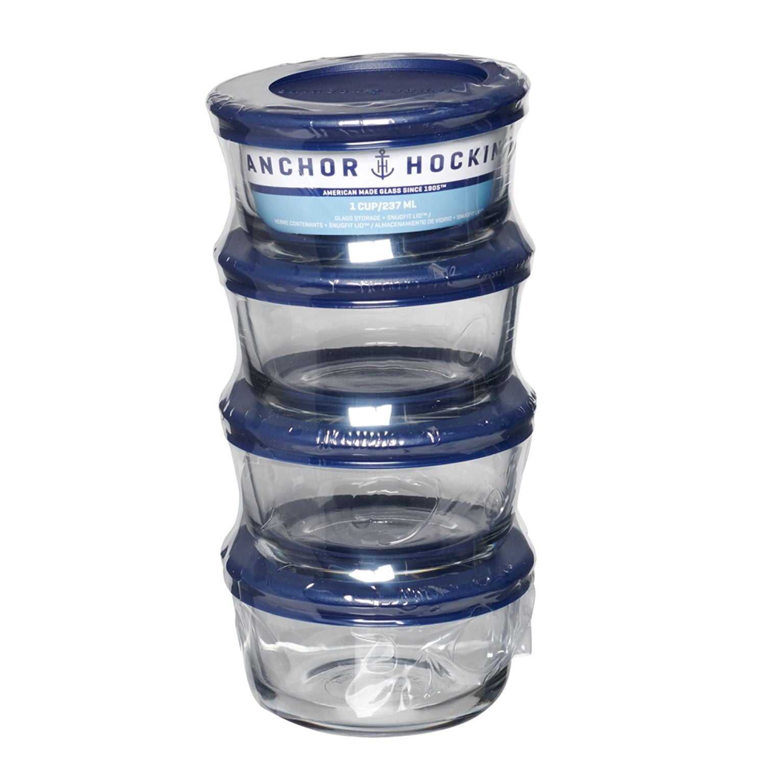 Glass Food Storage Containers with Lids, 1 Cup Round, Set of 4 - Image 5
