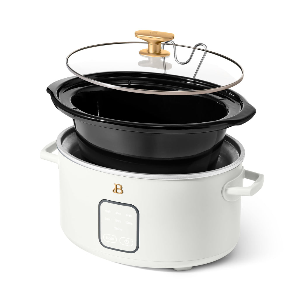 4Qt Slow Cooker with Touch-Activated Display, White Icing - Image 5