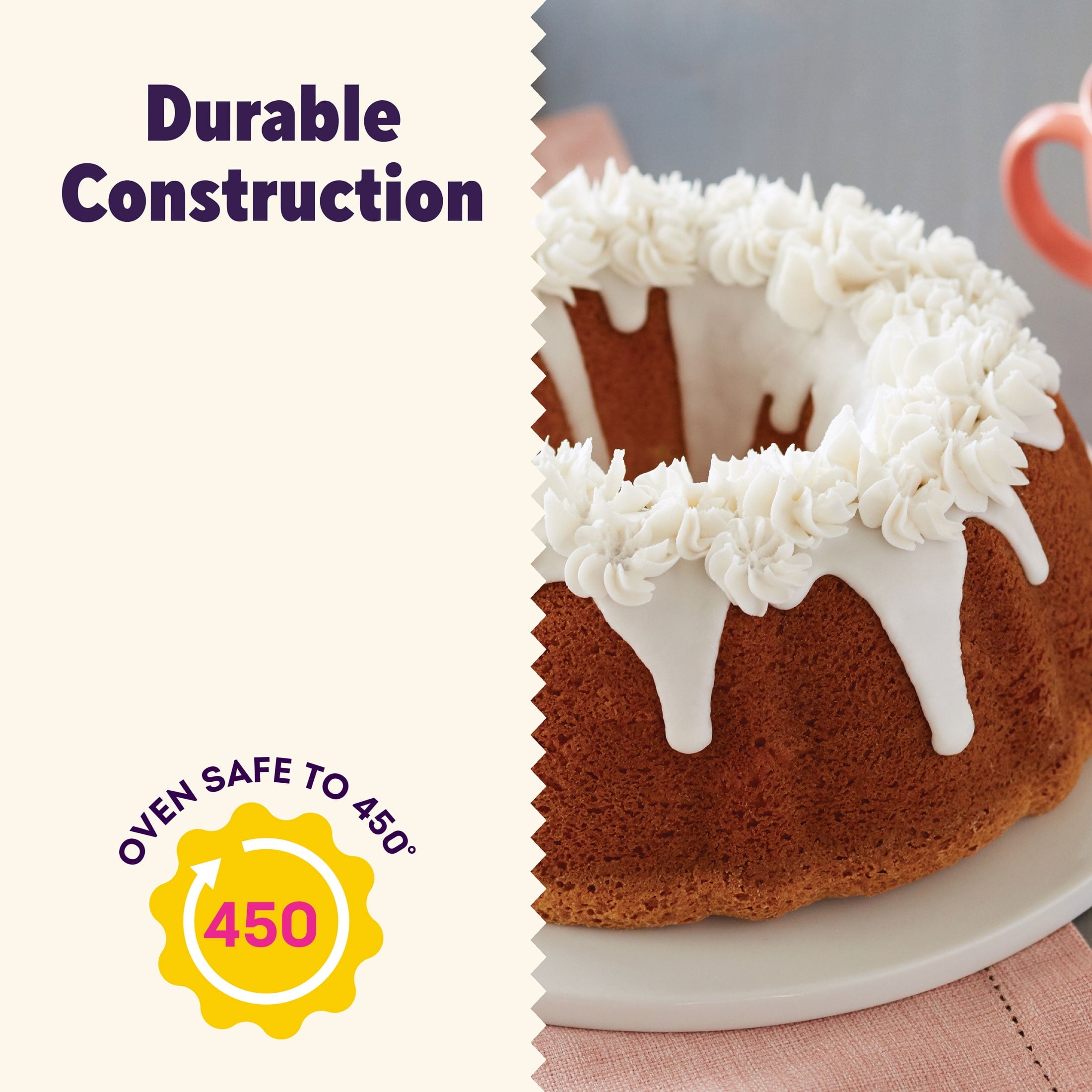 Everyday Non-Stick Bundt Cake Pan 6" Fluted Tube Baking Pan, Packaging May Vary - Image 5