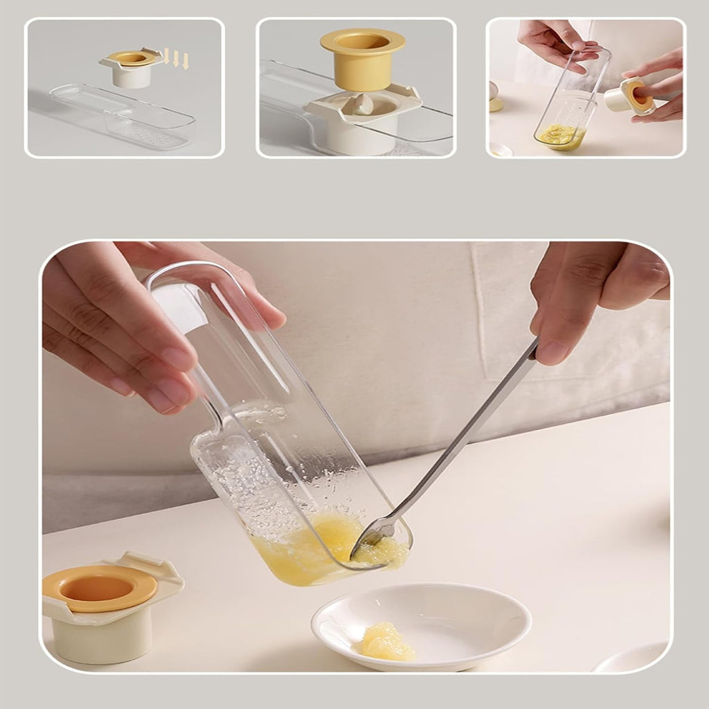 Multifunctional Garlic Grinder & Mandoline Slicer, 3-in-1 Kitchen Tool for Slicing, Grinding and Shredding with Hand ... - Image 6