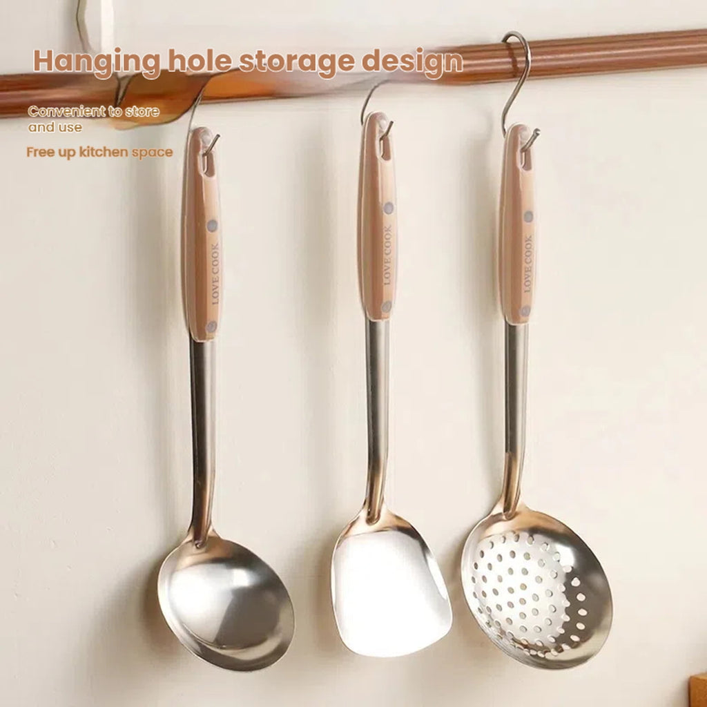 Stainless Steel Kitchen Utensils Set, 4 Pcs Kitchen Utensils Set, Heat Resistant Metal Kitchen Tools, Easy to Clean - Image 6