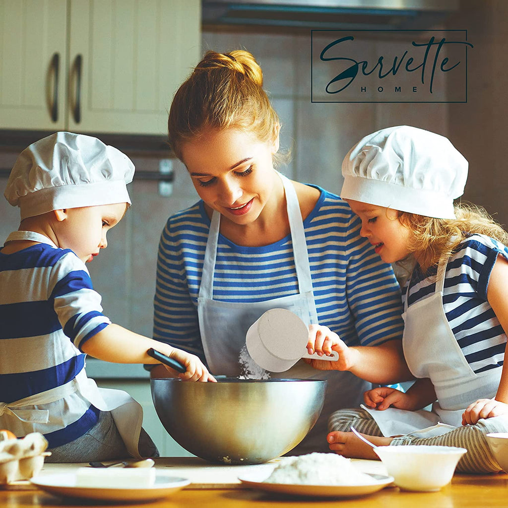 Measurement of Dry and Liquid Ingredients - Set of 10 Wheat Straw Measuring Cups-White - Image 3