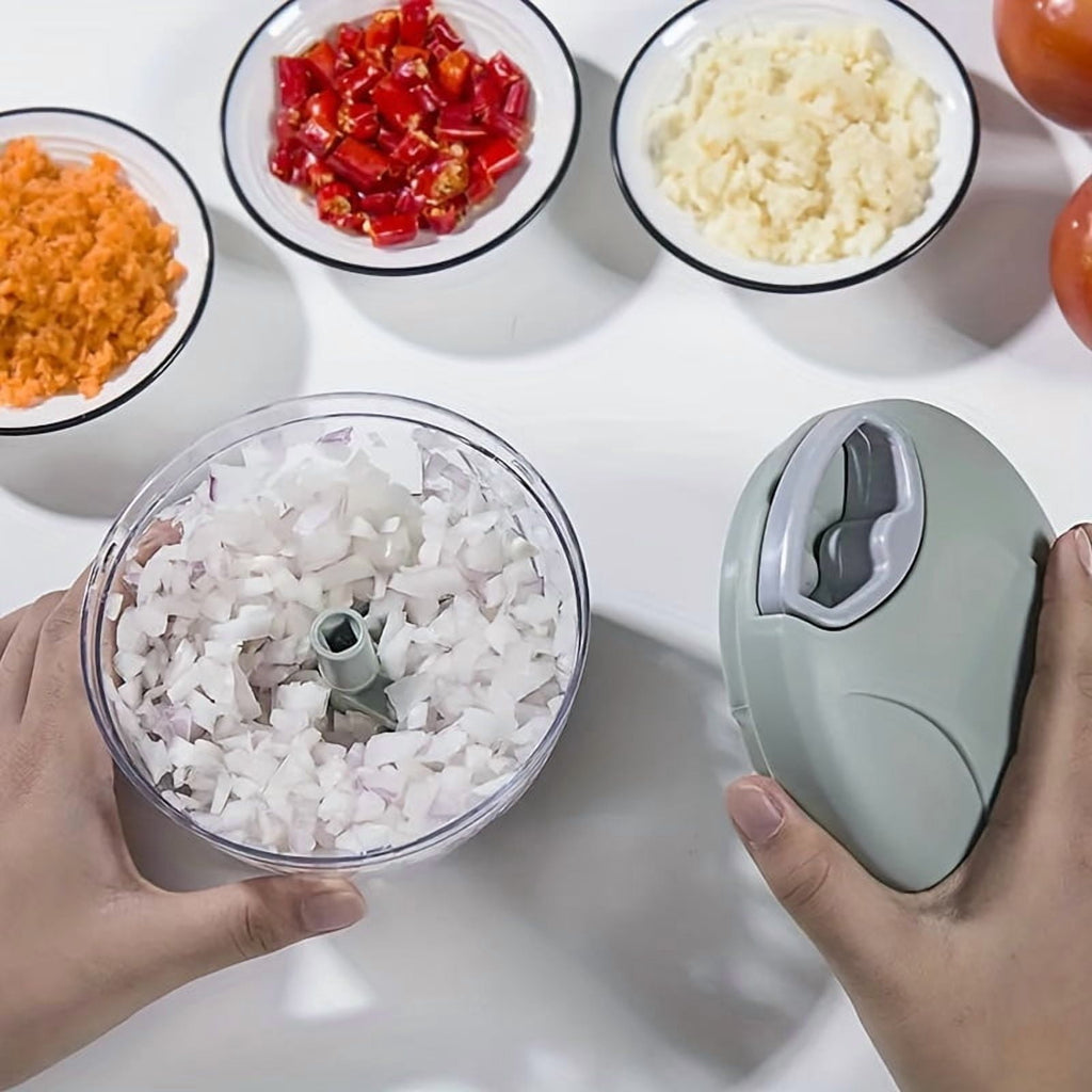 Manual Hand-Pull Kitchen Chopper: Multifunctional Food Chopper for Veggies, Garlic & Daily Meal Prep - Image 4