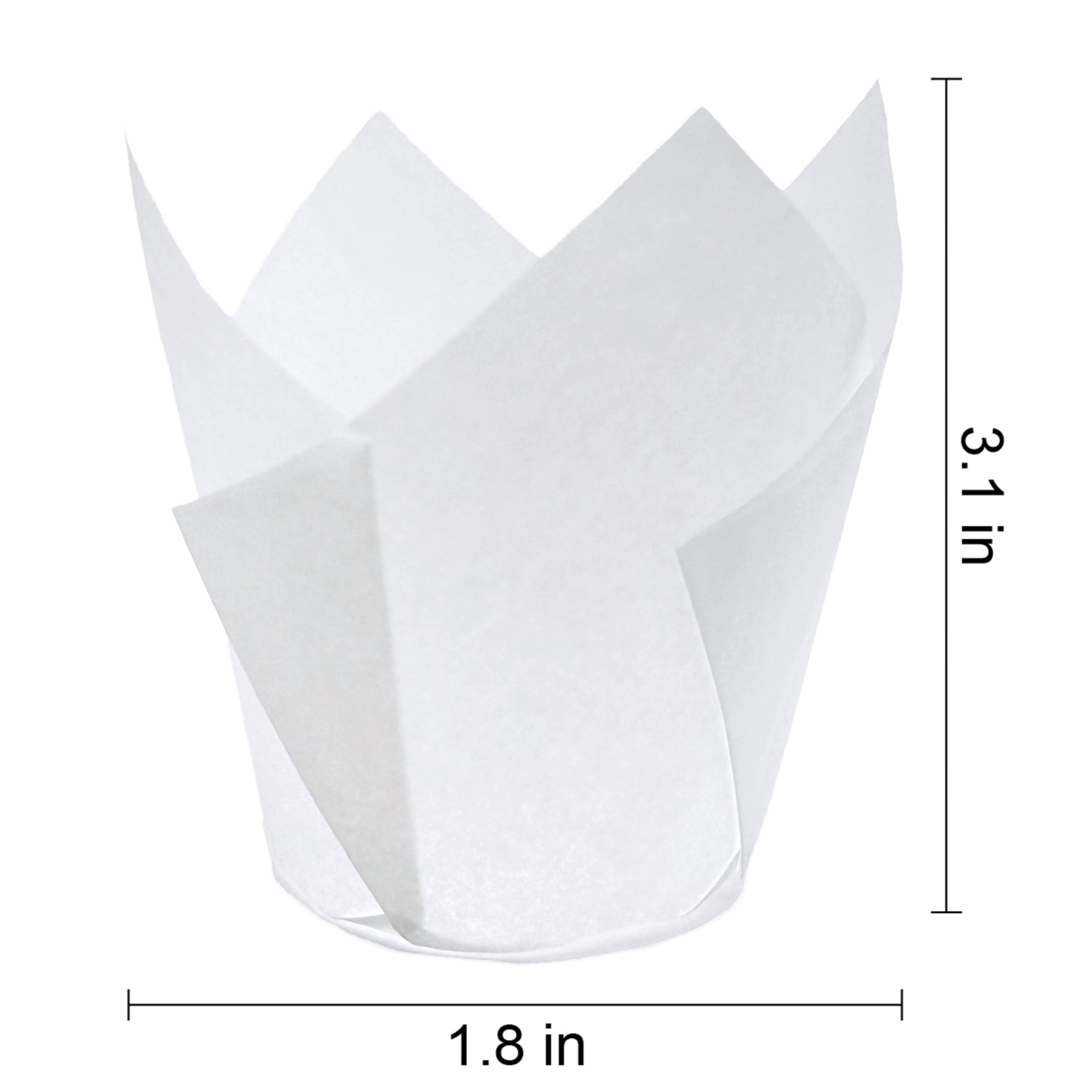 White Tulip Baking Cups, 24 Count, by Way To Celebrate - Image 3